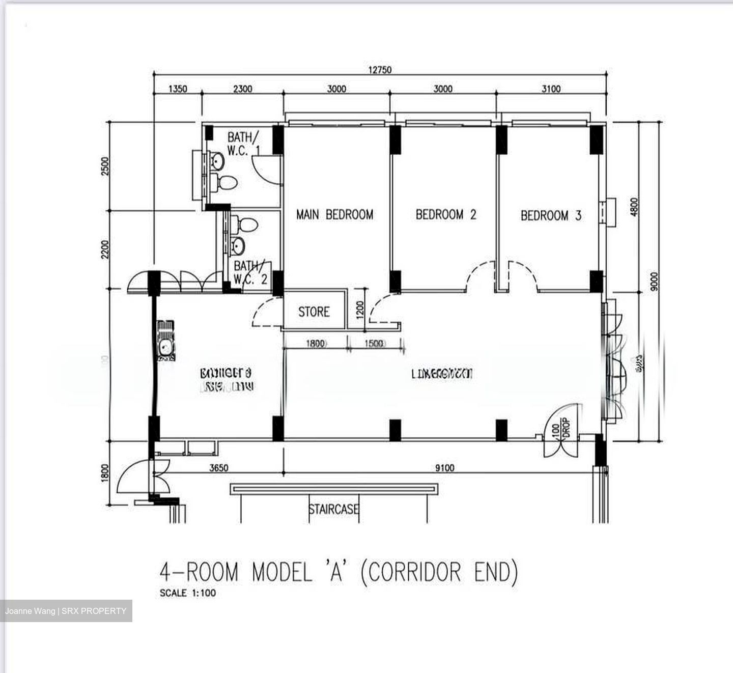 Blk 352 Choa Chu Kang Central (Choa Chu Kang), HDB 4 Rooms #543604951